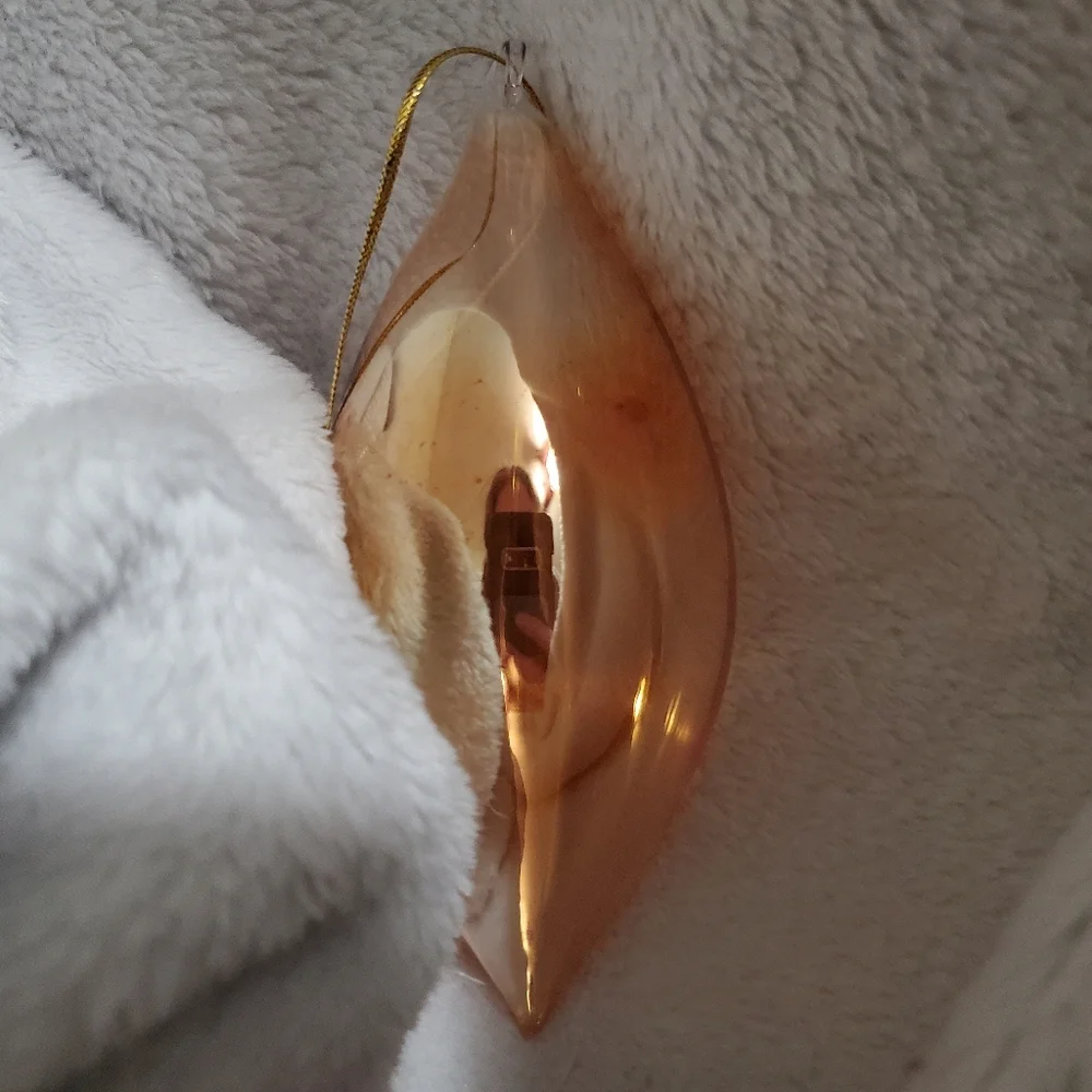 Teardrop Shaped Hand Blown Glass Ornament